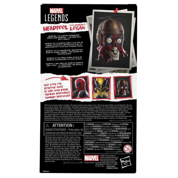 MARVEL LEGEND SERIES DEADPOOL & WOLVERINE  HEADPOOL w/ MARVEL'S LOGAN