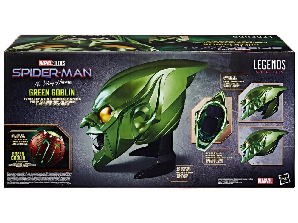 MARVEL LEGEND SERIES SPIDERMAN NO WAY HOME  GREEN GOBLIN ELECTRONIC HELMET