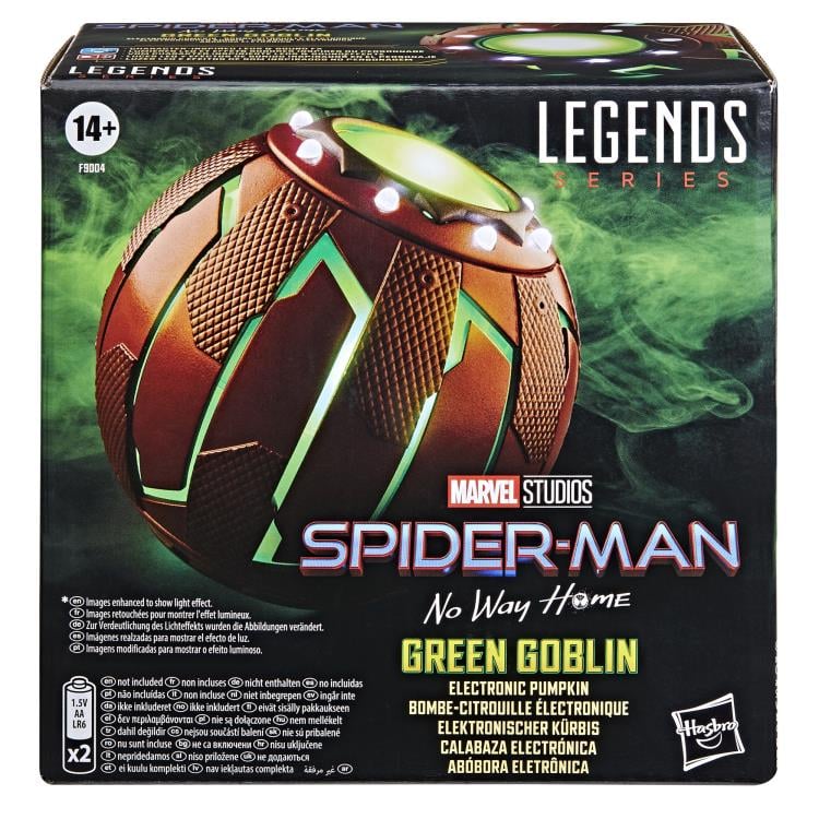 MARVEL LEGEND SERIES SPIDERMAN NO WAY HOME GREEN GOBLIN ELECTRONIC PUMPKIN