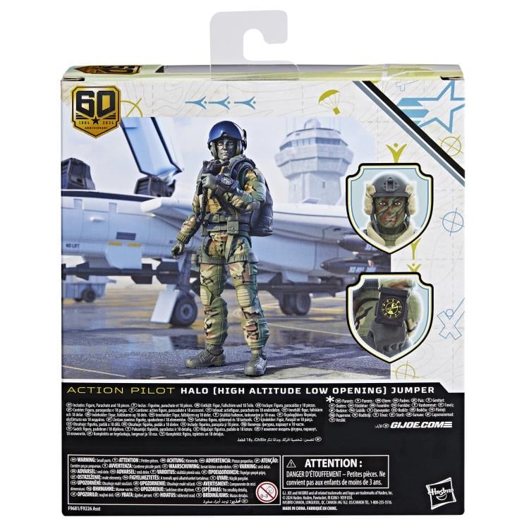 GIJOE CLASSIFIED SERIES 60 ANNIVERSARY ACTION PILOT HALO (HIGH ALTITUDE LOW OPENING) JUMPER
