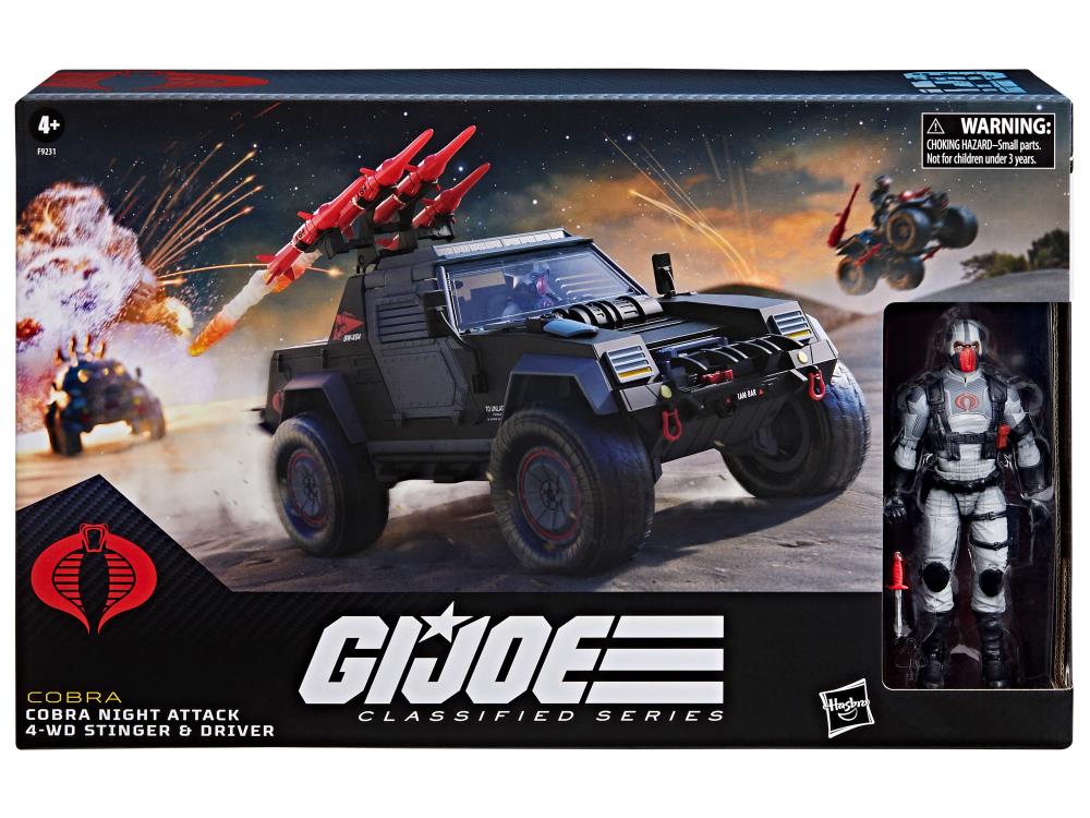 G.I. Joe Classified Series Cobra Night Attack 4-WD Stinger & Driver (6-Inch)