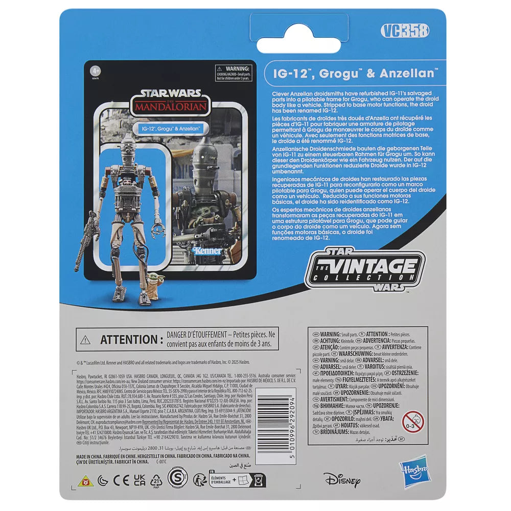 STAR WARS THE MANDALORIAN  IG-12, GROGU & ANZELLAN