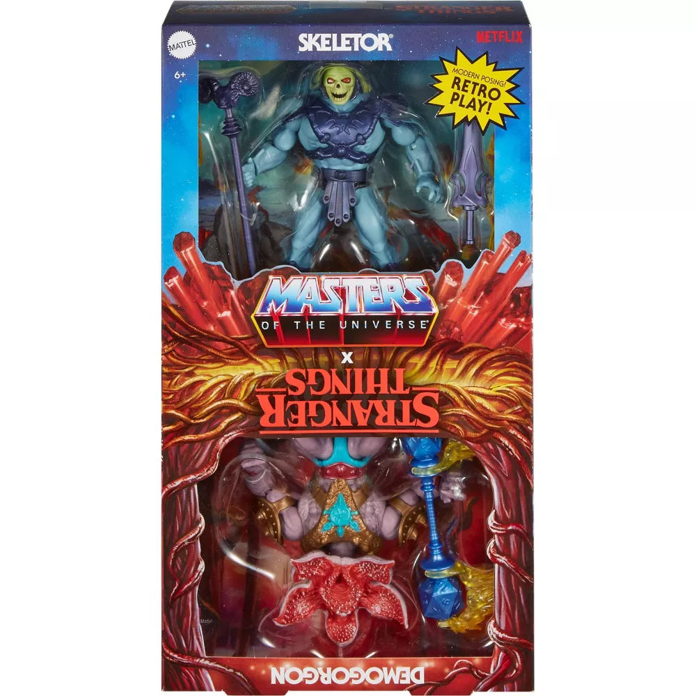 MASTERS OF THE UNIVERSE X STRANGER THINGS  SKELETOR & DEMOGORGON