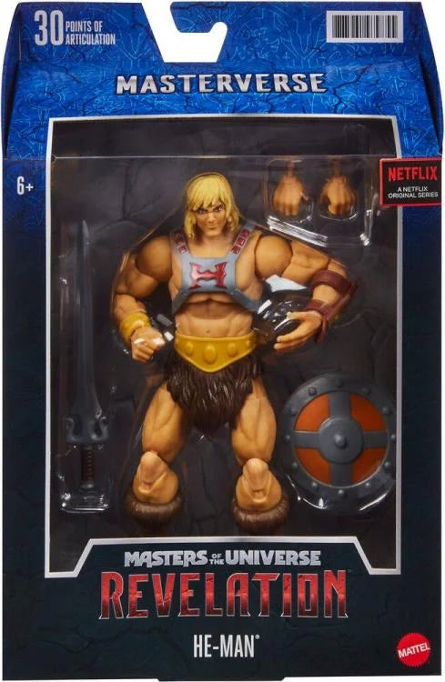MASTERS OF THE UNIVERSE: REVELATION- HE-MAN ( 30 POINTS OF ARTICULATION)