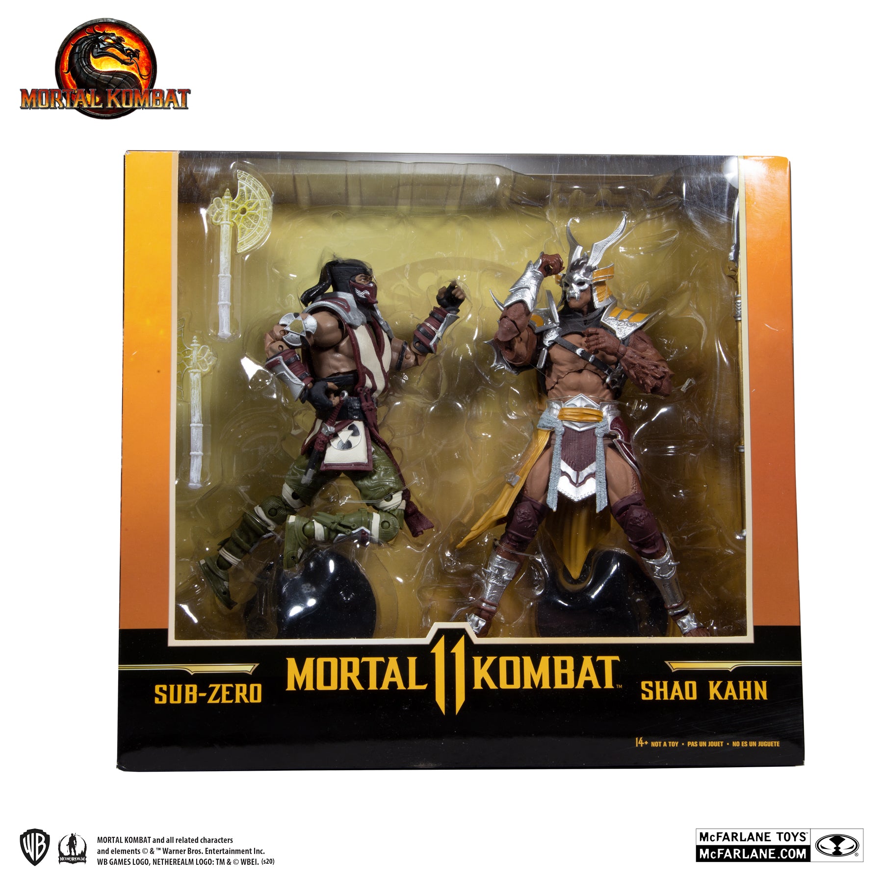 MCFARLANE TOYS MORTAL KOMBAT SUB-ZERO VS SHAO KAHN (2PK)