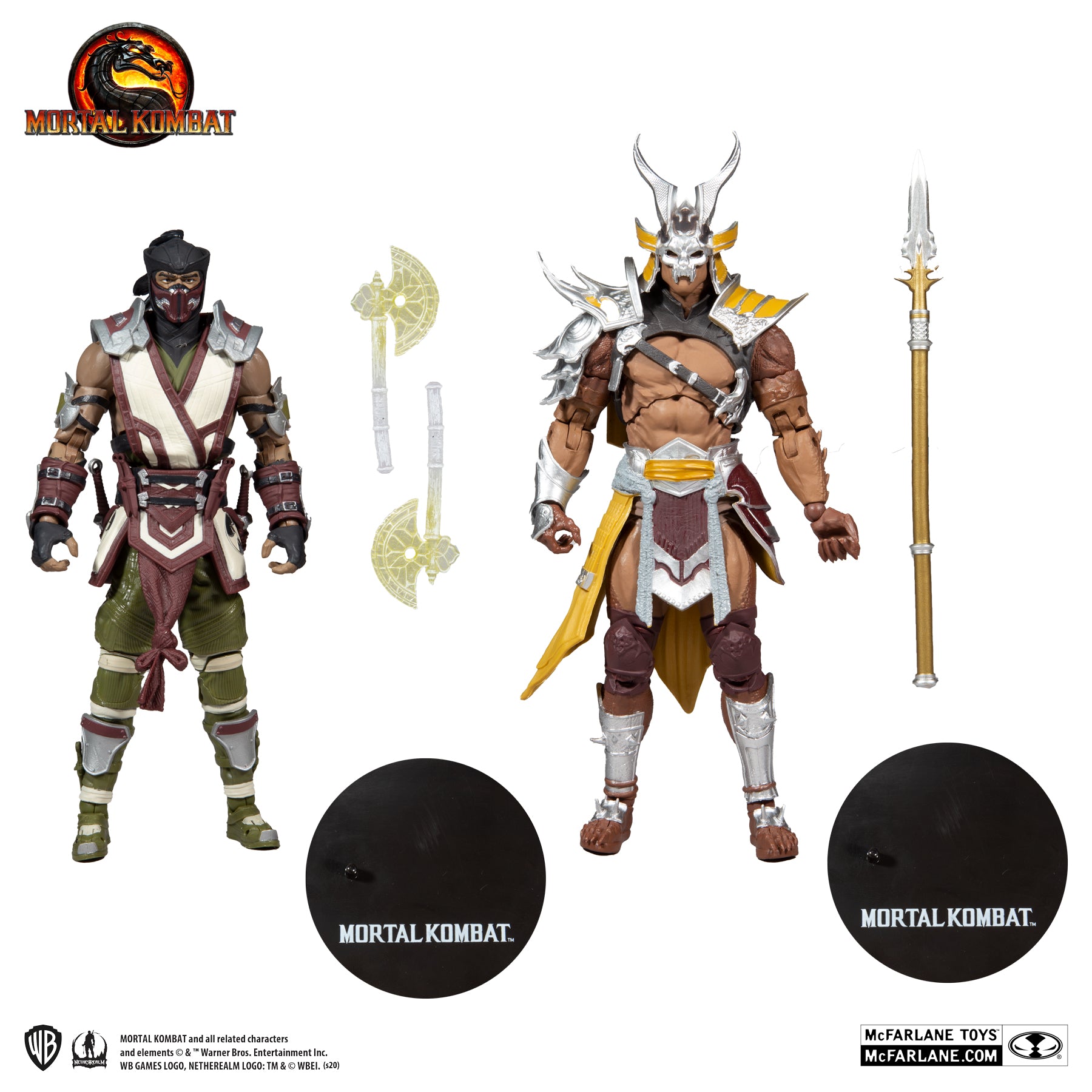 MCFARLANE TOYS MORTAL KOMBAT SUB-ZERO VS SHAO KAHN (2PK)