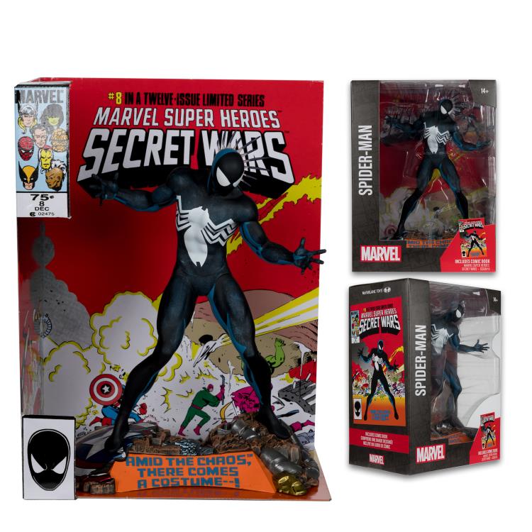 MCFARLANE TOYS MARVEL SUPER HEROES SECRET WARS #8 SPIDER-MAN W/COMIC