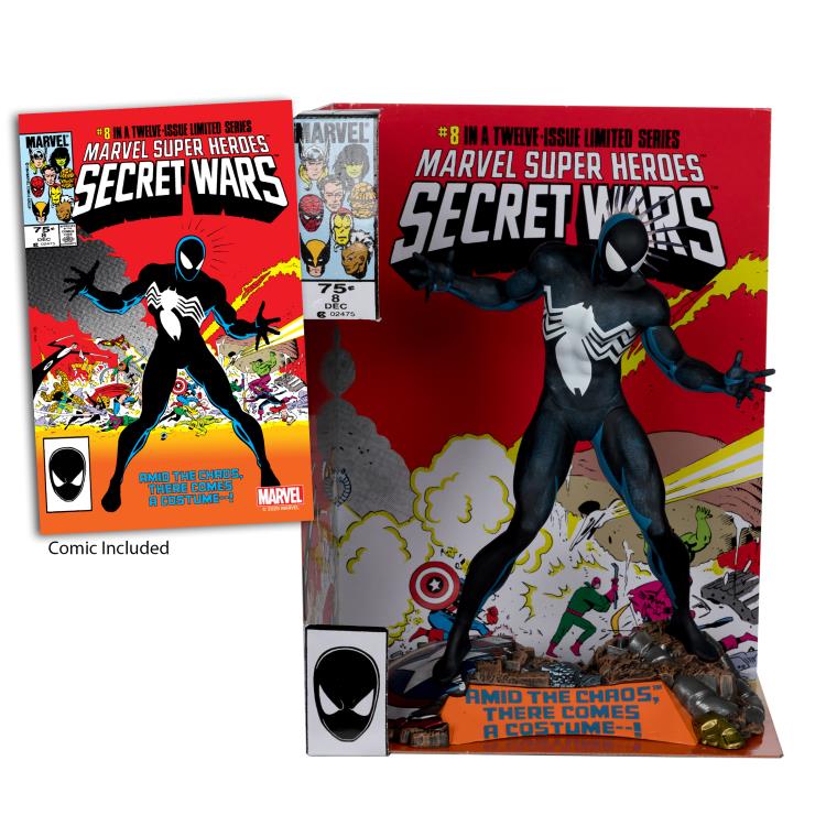 MCFARLANE TOYS MARVEL SUPER HEROES SECRET WARS #8 SPIDER-MAN W/COMIC