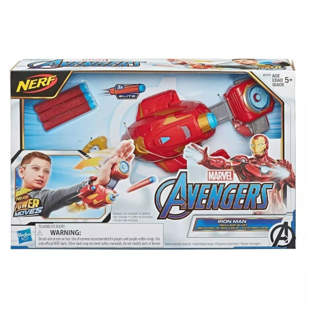 NERF POWER MOVES STRIKE SHOT: IRONMAN- MARVEL AVENGERS-