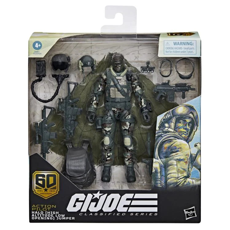 GIJOE CLASSIFIED SERIES 60 ANNIVERSARY ACTION PILOT HALO (HIGH ALTITUDE LOW OPENING) JUMPER