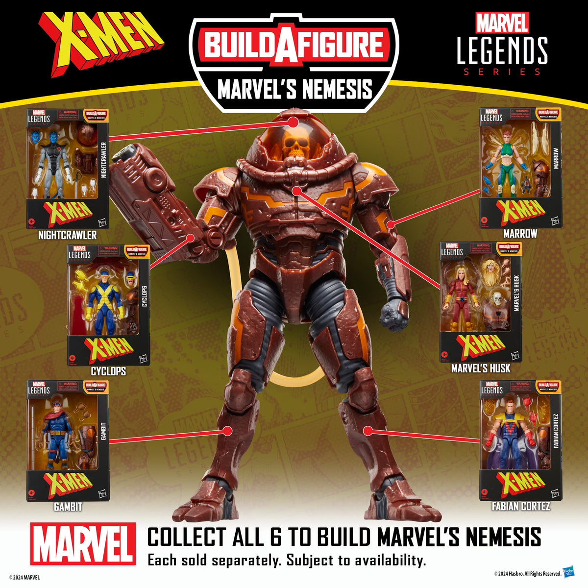 Marvel Legends Series X-MEN Gambit BAF Nemesis