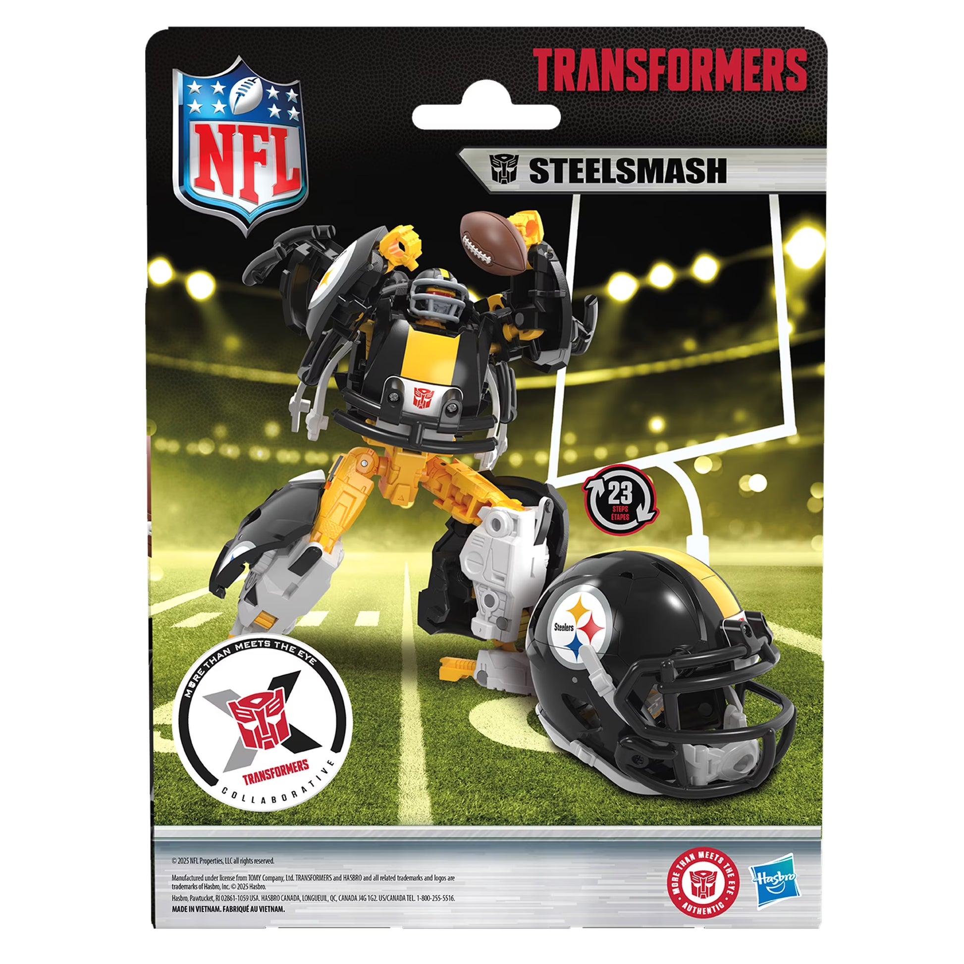 Transformers X NFL Collaborative Pittsburgh Steelers Transformers Steelsmash