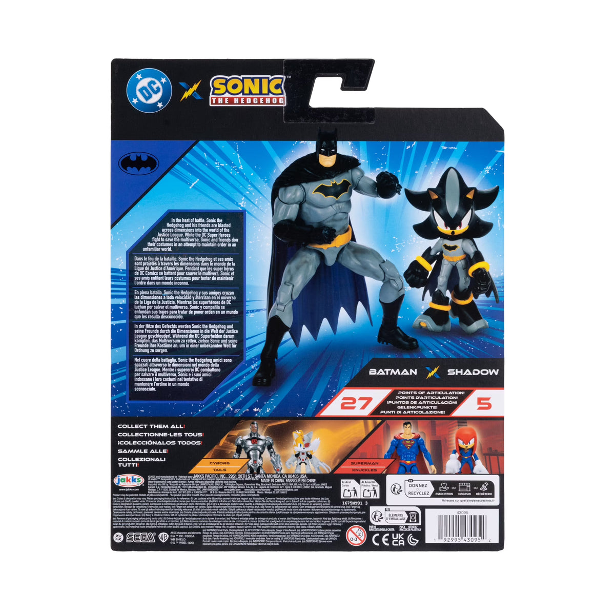 DC X Sonic The Hedgehog Shadow Batman Multi-pak