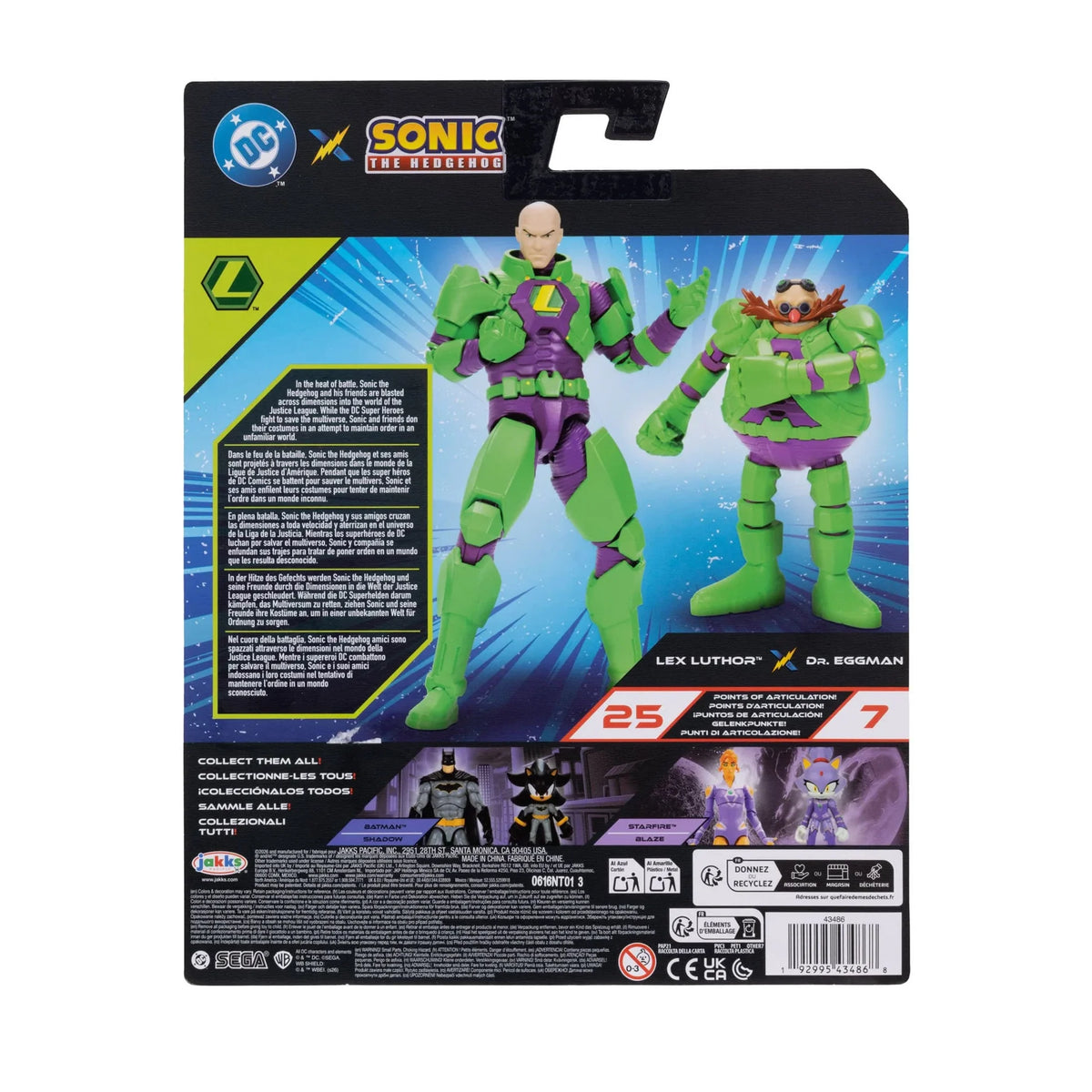 DC X Sonic The Hedgehog Lex Luthor Dr Eggman Multi-Pack