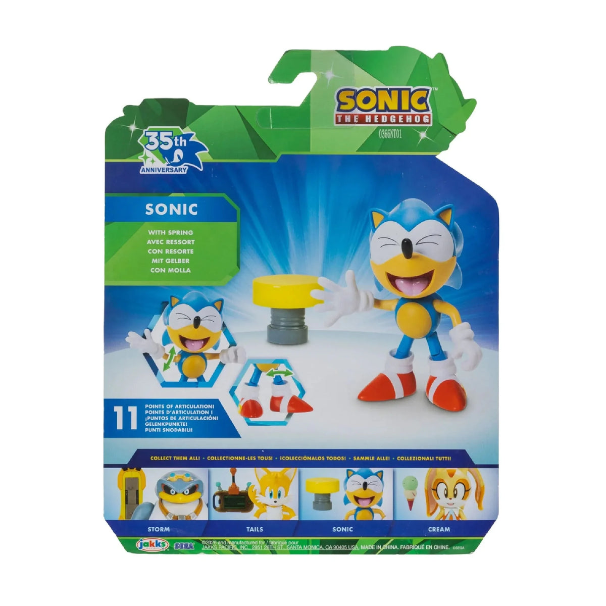 35th Anniversary Sonic The Hedgehog Sonic w/Spring