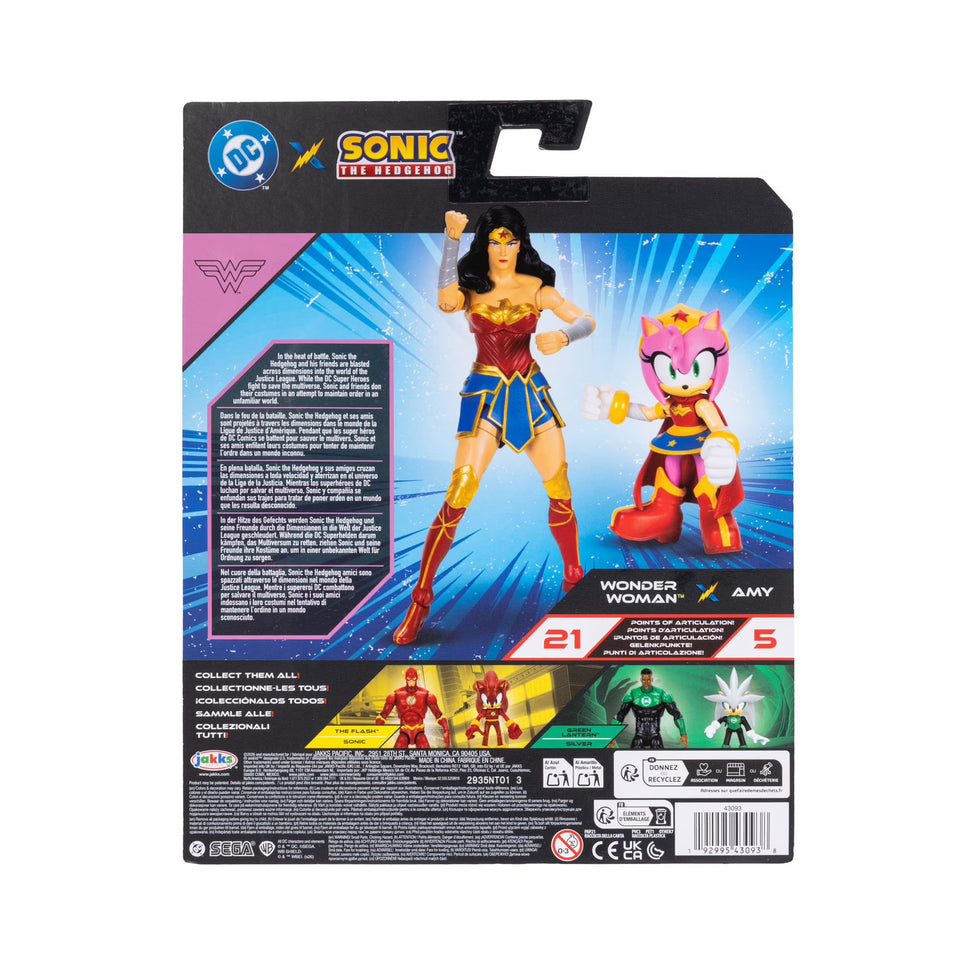 DC X Sonic The Hedgehog Amy Wonderwoman Multi-pack