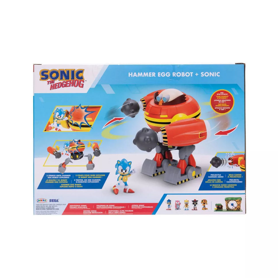 Sonic The Hedgehog Hammer Egg Robot + Sonic