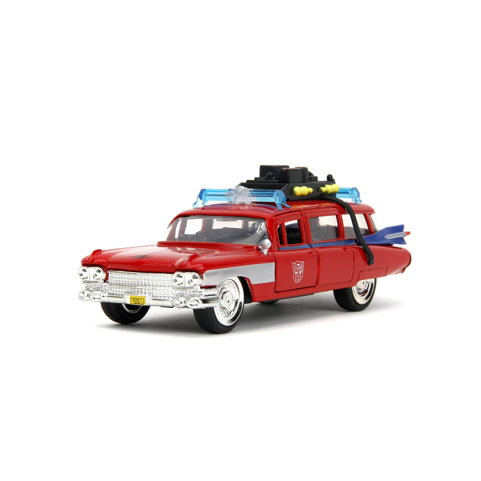 Transformers X Ghostbusters Ecto-1 G1 Jada Toys  Mashup