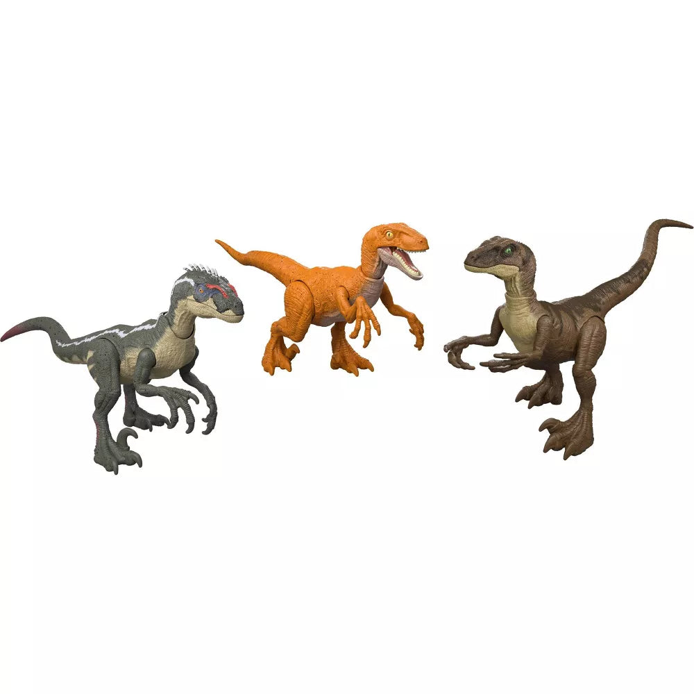 Jurassic World Jurassic Park I, II and III Velociraptor Trilogy Set