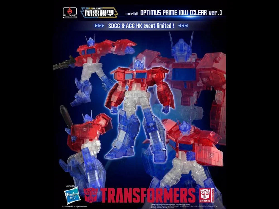 TRANSFORMERS FURAI OPTIMUS PRIME IDW CLEAR