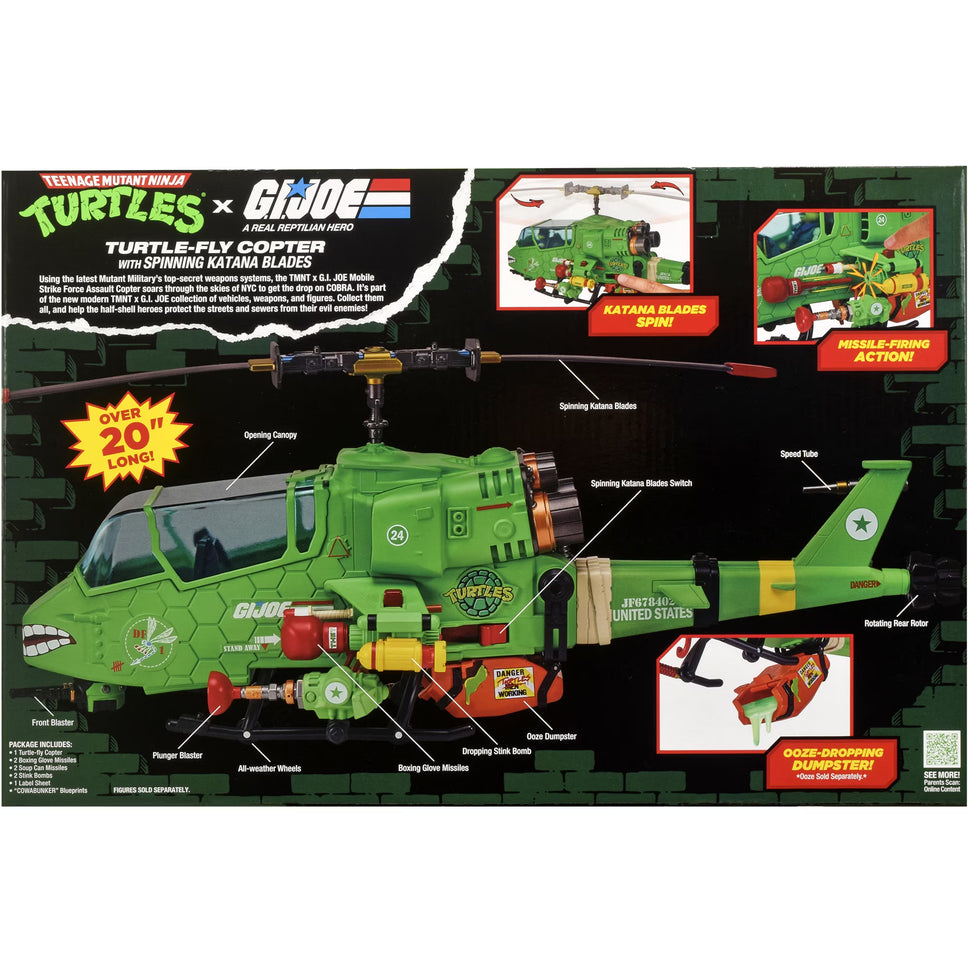 Teenage Mutant Ninja Turtles X G.I.JOE Turtle-Fly Copter w/ spinning Katana Blades