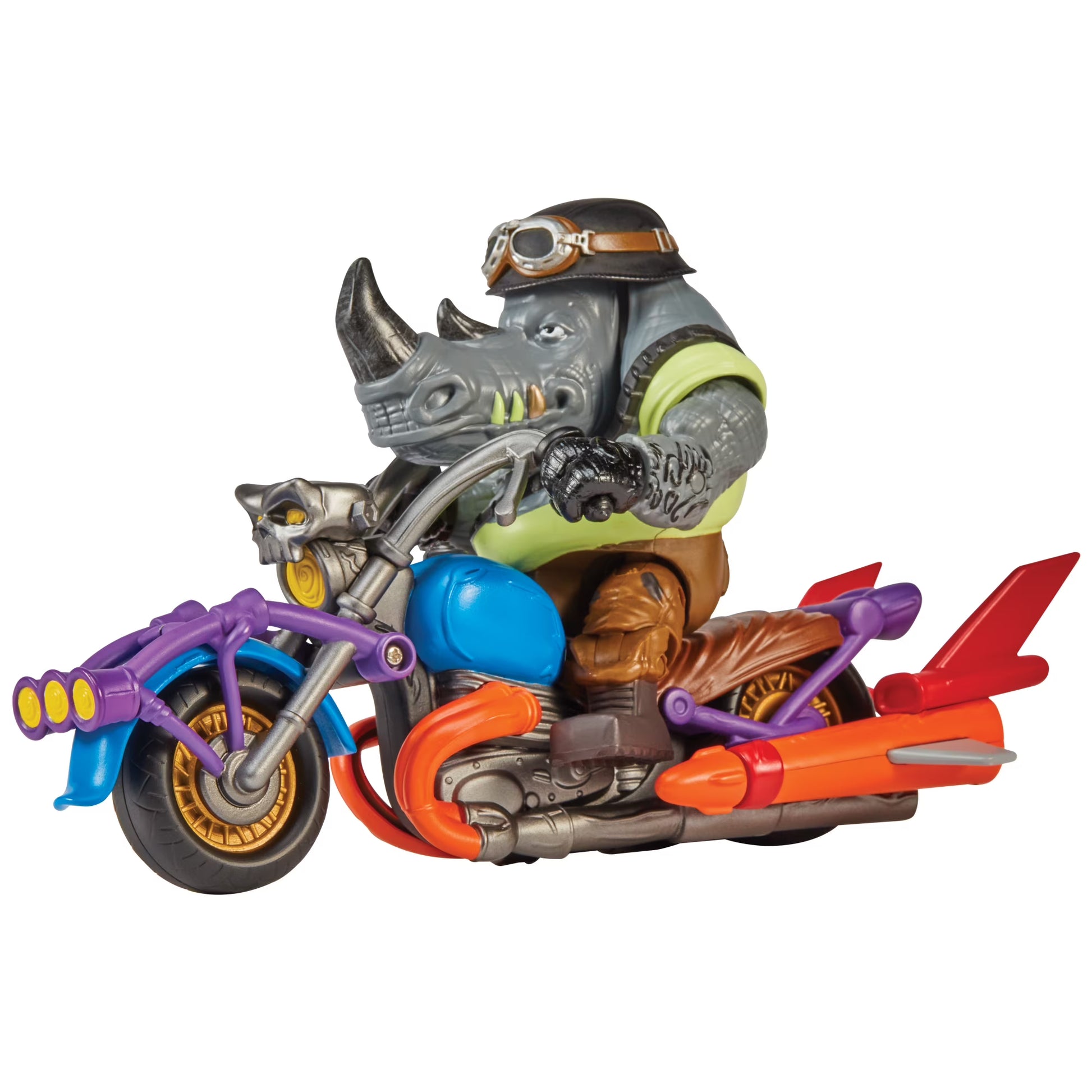 Teenage Mutant Ninja Turtles Mutant Mayhem Chopper Cycle with Rocksteady