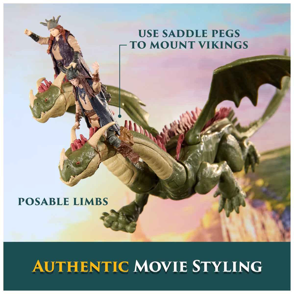 How To Train Your Dragon Hideous Zippleback + Ruffnut & Tuffnut