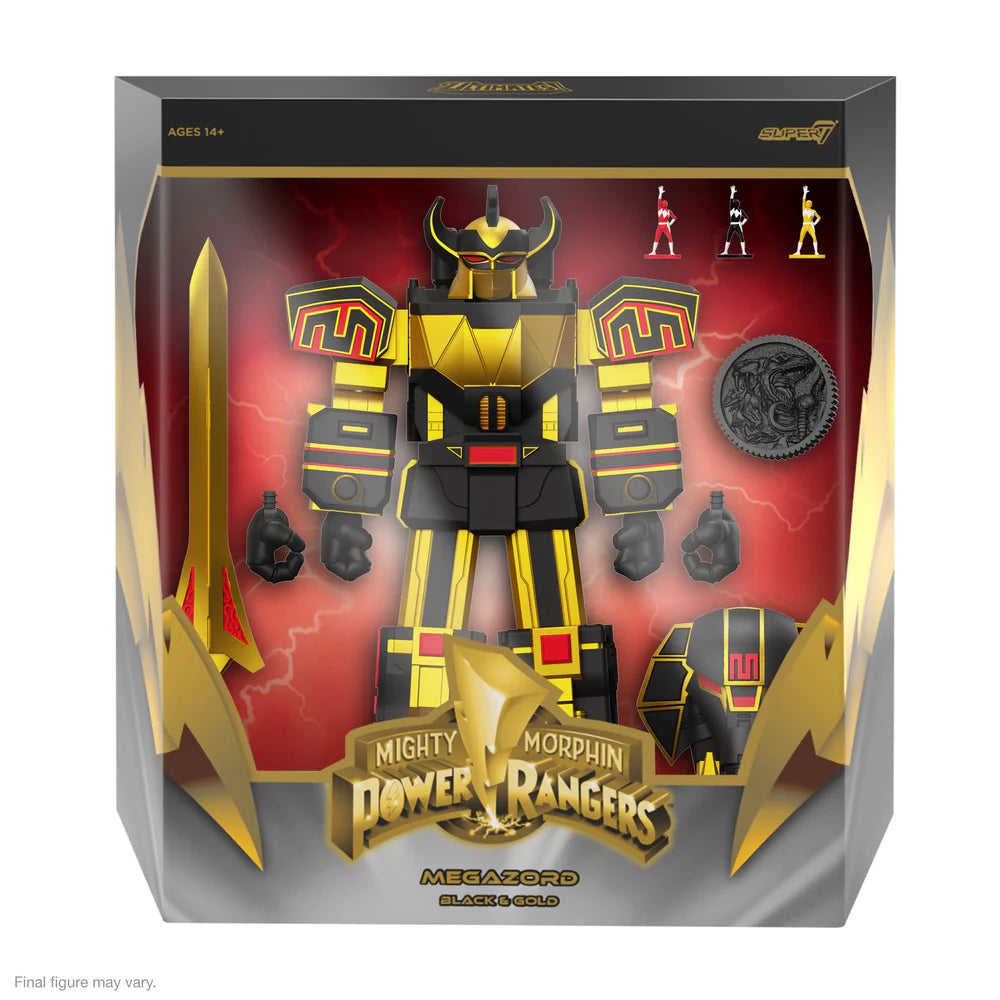 SUPER 7 MIGHTY MORPHIN POWER RANGERS  MEGAZORD (BLACK & GOLD)